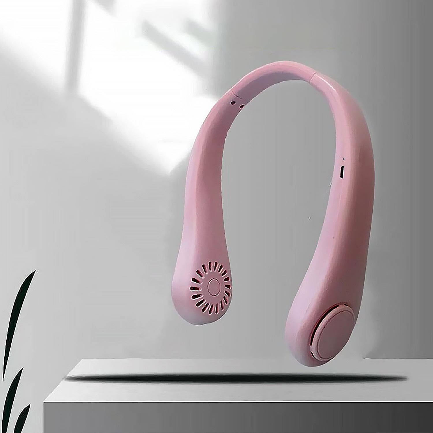 Portable Bladeless Neck Fan - Hands-Free, USB Rechargeable 360° Cooling