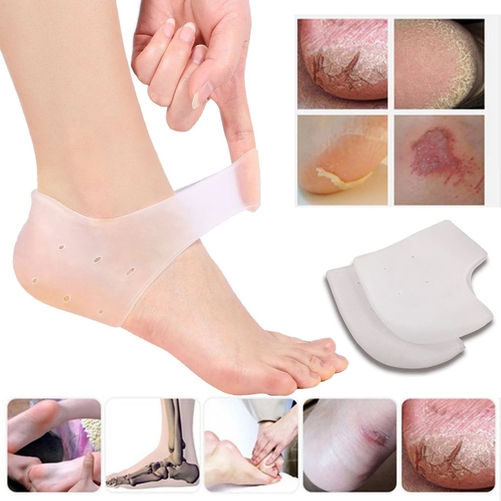 Medical Grade Silicone Gel Heel Sleeve for Dry Cracked Heel Repair