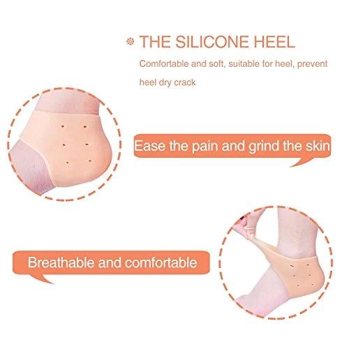 Medical Grade Silicone Gel Heel Sleeve for Dry Cracked Heel Repair