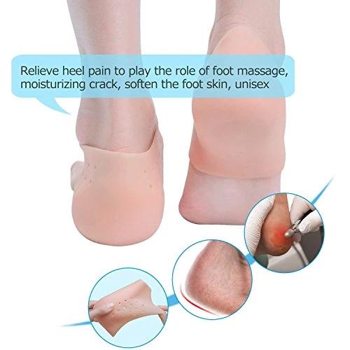 Medical Grade Silicone Gel Heel Sleeve for Dry Cracked Heel Repair
