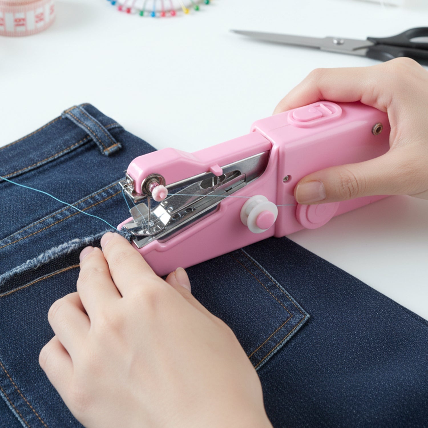 Portable Handheld Sewing Machine Kit for Quick Repairs & Travel