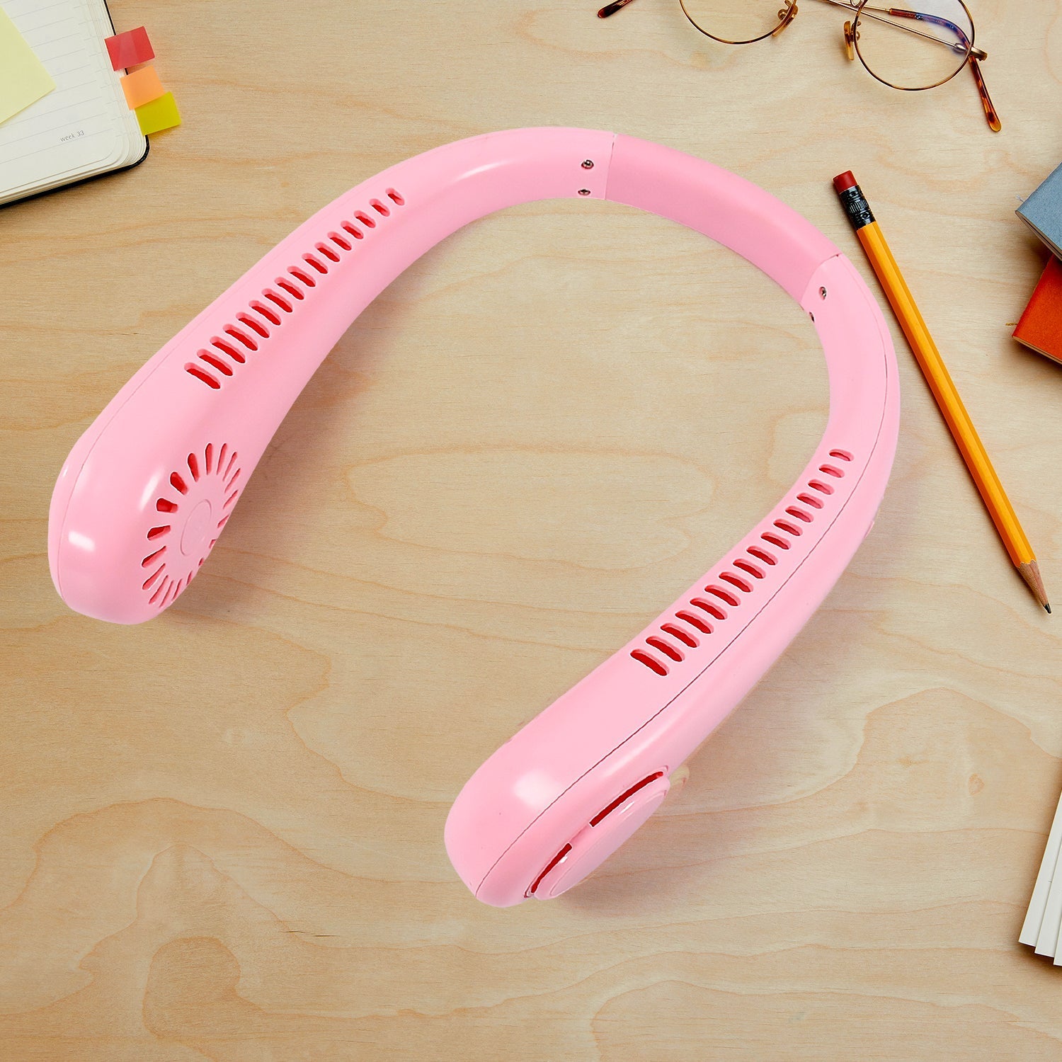Portable Bladeless Neck Fan - Hands-Free, USB Rechargeable 360° Cooling