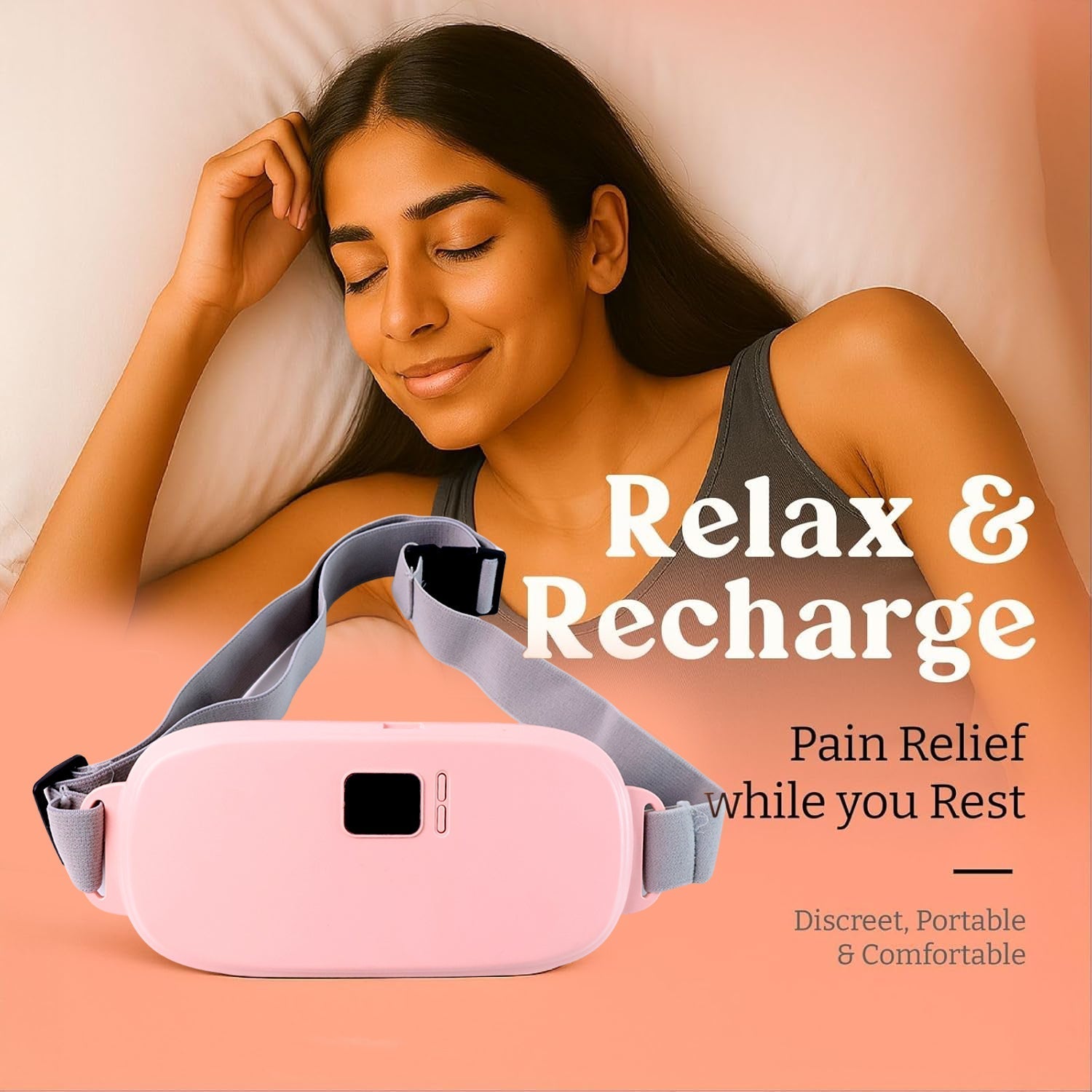 USB Rechargeable Heating Belt - Smart Warm Waist Massager