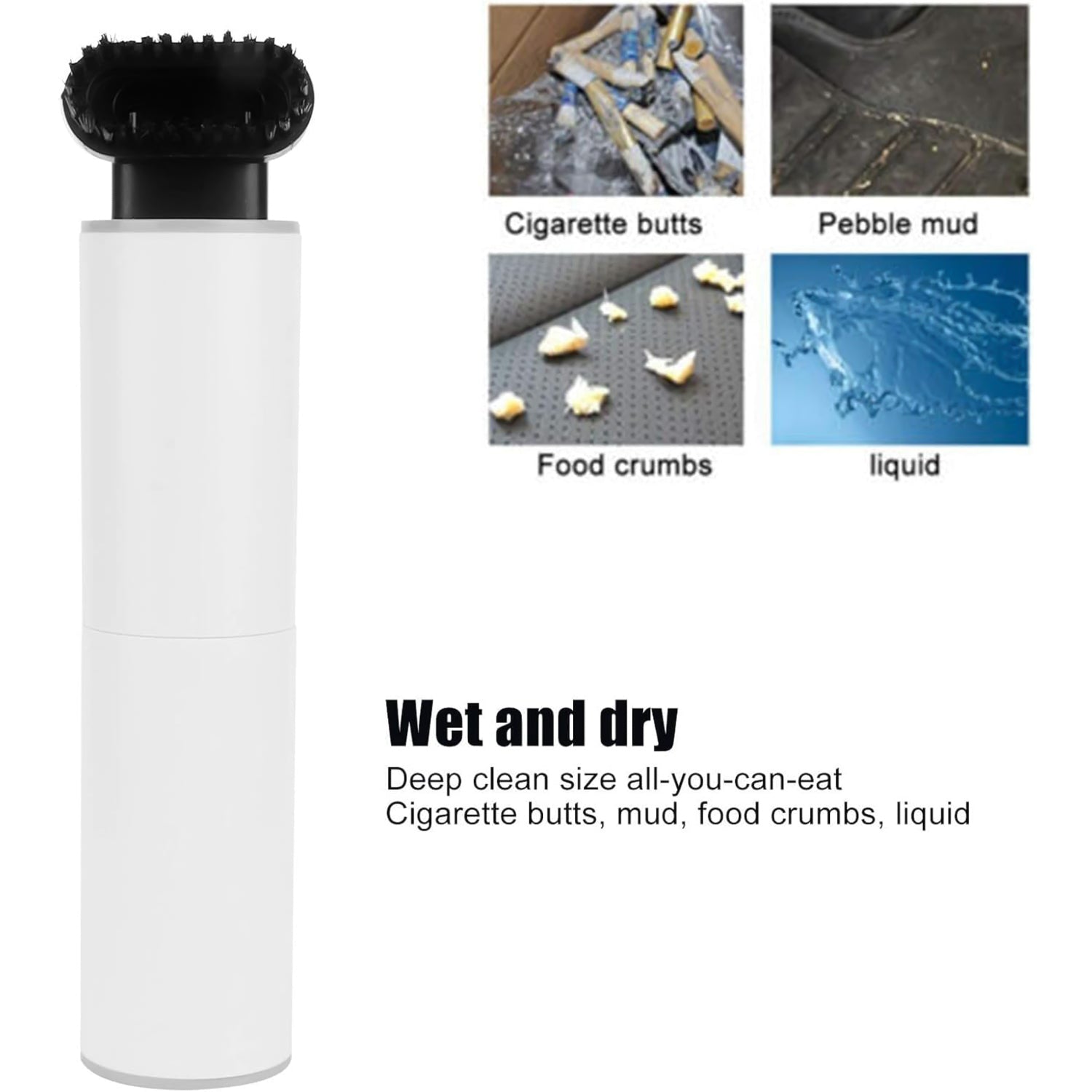 Mini Portable Car Vacuum Cleaner - Handheld Wet & Dry Auto Vacuum