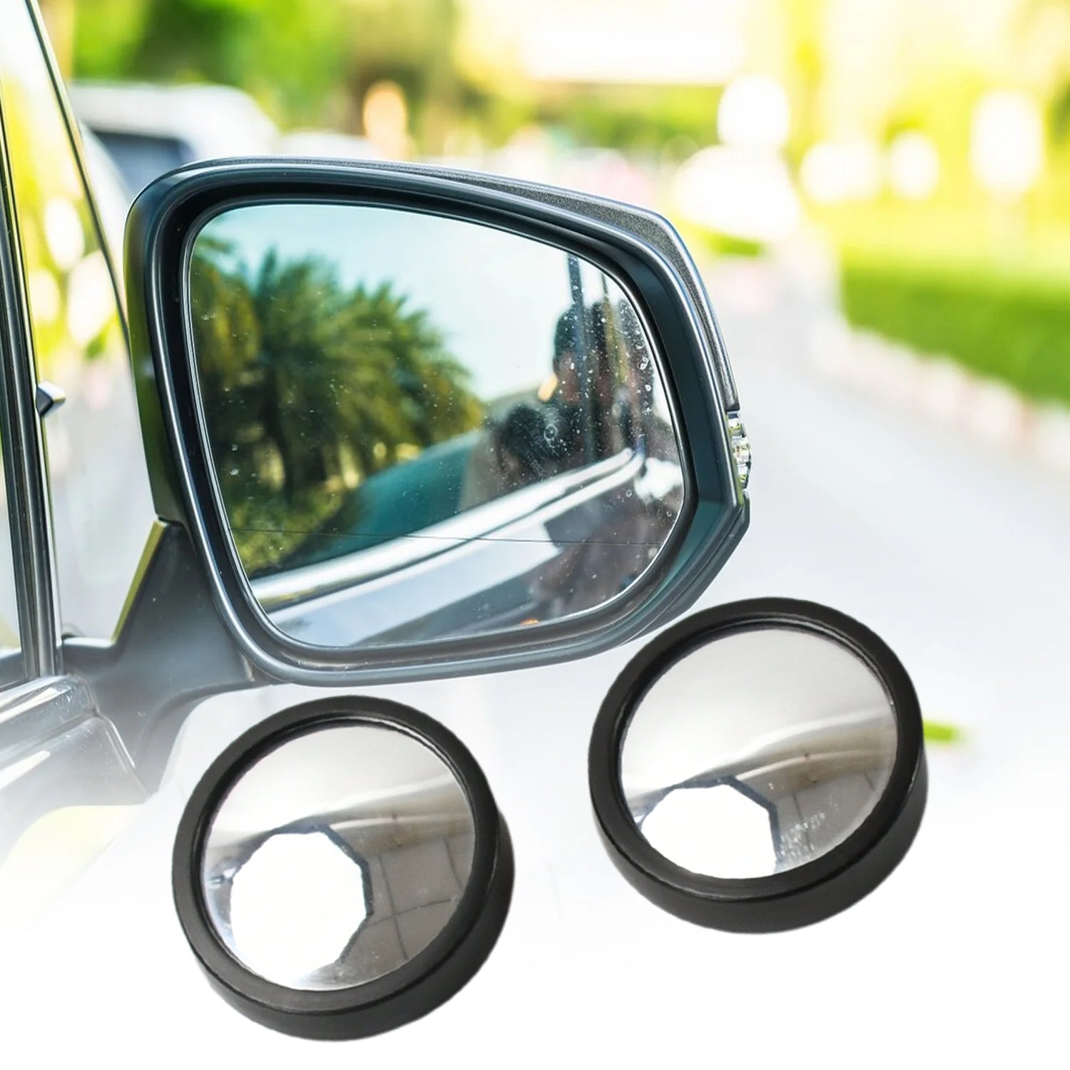Car Blind Spot Mirror HD Glass – Frameless Round Convex Set of 2