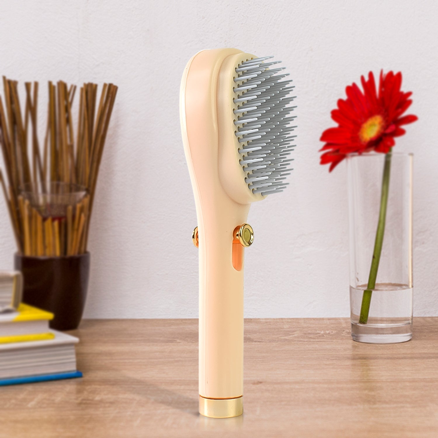 Self-Cleaning Anti-Static Massage Hair Comb - Detangling & Scalp Massager
