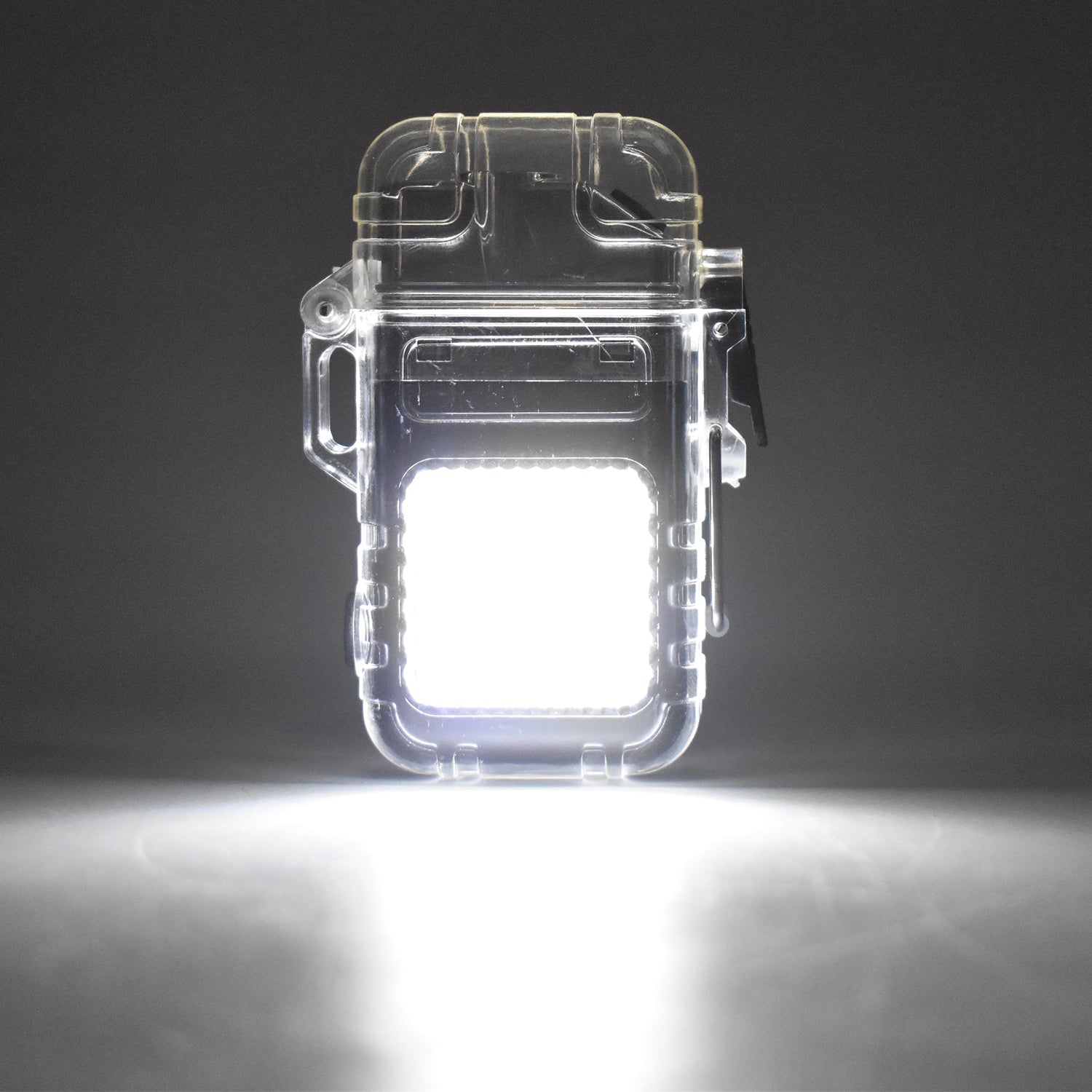 USB Rechargeable Electric Lighter with 3-Mode COB Flashlight