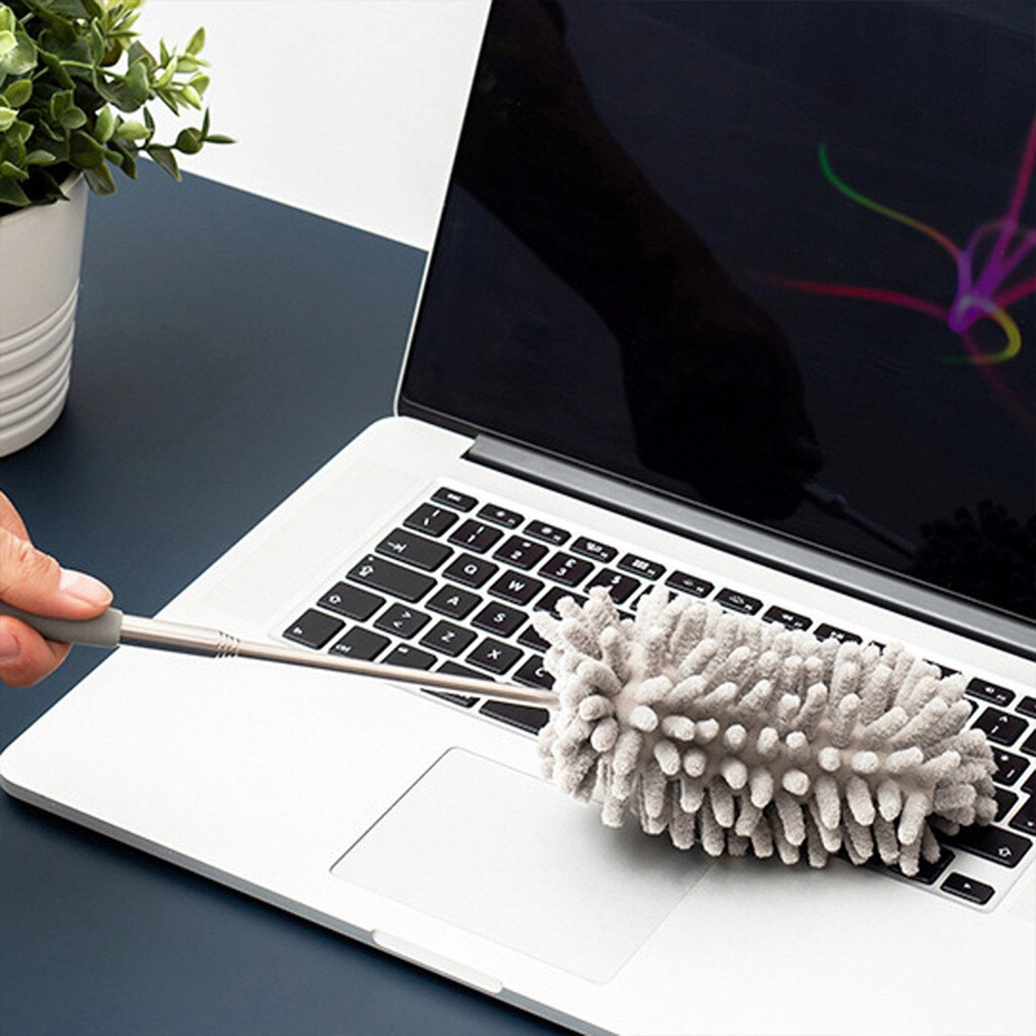 Multipurpose Microfiber Fan Cleaning Duster with Long Handle