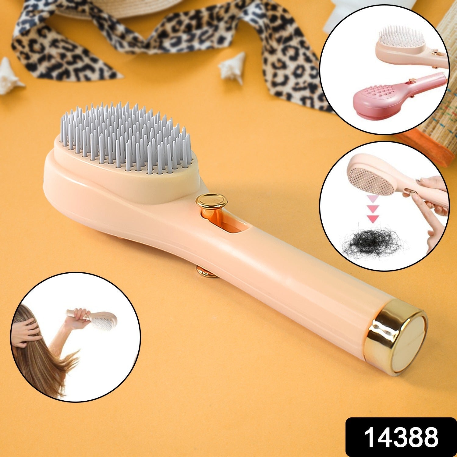 Self-Cleaning Anti-Static Massage Hair Comb - Detangling & Scalp Massager